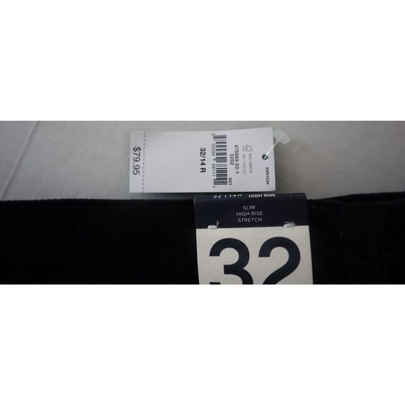 Gap Women's Sz 32 / 14 R Black Velvet Vintage Slim High Rise Jeans $80 - Picture 5 of 7